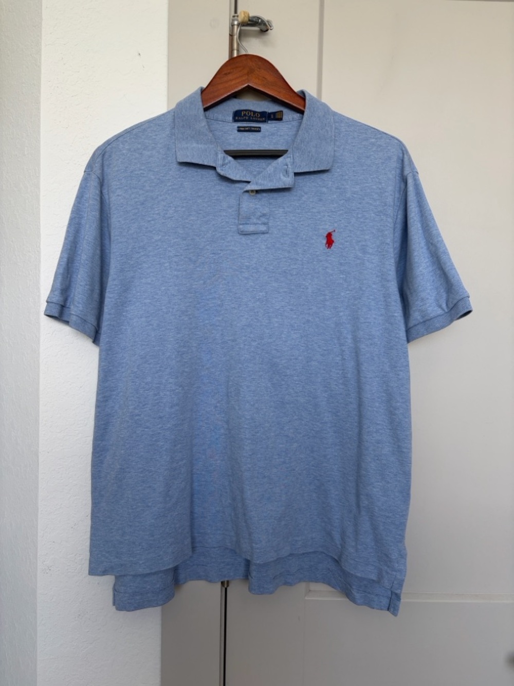 POLO RALPH LAUREN PIMA SOFT TOUCH POLO TOP BLUE MEN’S LARGE